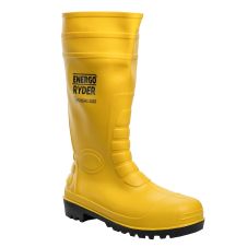 Cizme protectie RYDER categoria S5 din PVC/nitril cu bombeu si lamela antiperforatie din metal galben ENERGO