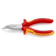 Cleste electrician cu varf semirotund indoit L-160 mm si maner bimaterial izolat 1000 V KNIPEX