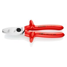 Cleste taiat cablu L-200 mm Dmax-20 mm tais dublu cu maner ergonomic izolat 1000 V KNIPEX