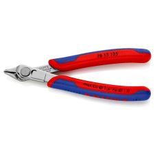 Cleste cu tais lateral SUPER KNIPS L-125 mm inox cu maner bimaterial pentru electronist KNIPEX