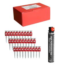 Cuie in benzi netede D-2.6mm L-30mm inclinare 0 grade pentru beton cutie 1000 bucati cu cartus gaz compatibile cu PRIMA ENERGO