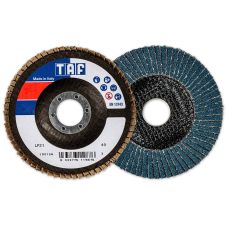Disc abraziv lamelar LPZ18 180x22.23mm granulatie R 40 zirconiu suport fibra pentru metal TAF