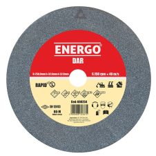 Disc abraziv slefuire polizor de banc DAR rapid D-250mm h-32mm d-32mm NK-60-M gri neferoase fonta nemetale otel normal ENERGO