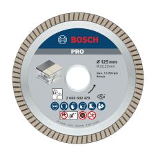 Disc diamantat taiere BEST-CERAMIC-EXTRACLEAN-TURBO 125x22.2mm sector continuu-turbo gresie/faianta-portelan ceramica-dura granit BOSCH