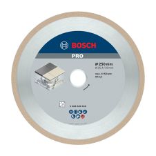 Disc diamantat taiere BEST-CERAMIC 250x25.4/30.0mm sector continuu gresie/faianta-portelan ceramica-dura granit clinker BOSCH