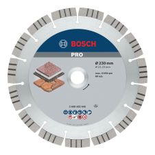 Disc diamantat taiere BEST-STONE 230x22.2mm sector cu pastile-turbo granit piatra-dura bazalt BOSCH