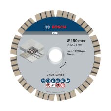Disc diamantat taiere BEST-CONCRETE 150x22.2mm sector cu pastile-turbo beton-armat pavele boltari piatra-dura BOSCH
