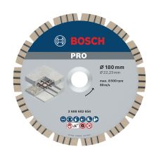 Disc diamantat taiere BEST-CONCRETE 180x22.2mm sector cu pastile-turbo beton-armat pavele boltari piatra-dura BOSCH