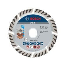Disc diamantat taiere STANDARD-UNIVERSAL 125x22.2mm sector cu pastile-turbo beton-nearmat pavele boltari caramida piatra-calcaroasa BOSCH