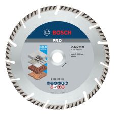 Disc diamantat taiere STANDARD-UNIVERSAL 230x22.2mm sector cu pastile-turbo beton-nearmat pavele boltari caramida piatra-calcaroasa BOSCH
