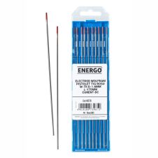 Electrod wolfram pistolet TIG D-1.6mm L-175mm rosu curent DC pentru otel ENERGO