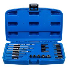 Set extractoare cu bucse si burghie diametre 3.2-8.7 mm pentru suruburi/stifturi 25 piese BGS ZE