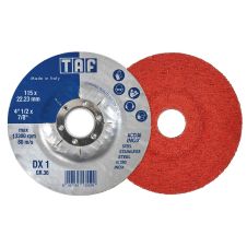 Fibrodisc abraziv DX1-C D-125x22.2mm granulatie R 36 ceramic suport fibra vulcanizata pentru metal/inox TAF