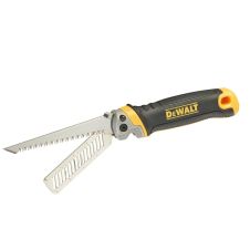 Fierastrau manual 2 in 1 lama 130 mm pliabila cu varf perforare maner bimaterial pentru gips carton DEWALT