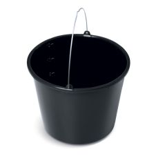 Galeata din plastic GTM capacitate 12L gradata maner otel neagra ENERGO