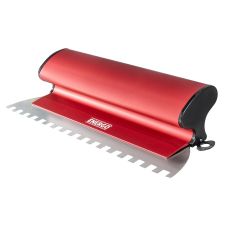Gletiera profesionala zimtata WSB lama inox L-250mm grosime 0.5mm dantura 10x10mm cu maner H aluminiu ENERGO