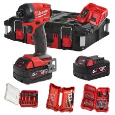 Masina insurubat cu percutie acumulator M18FID3100P-502P portbit hex 1/4" cu 1400-4400bpm 226Nm 18V/2x5.0Ah MILWAUKEE