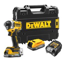 Masina insurubat cu percutie acumulator DCF860E2T portbit hex interior 1/4" cu 0-4400bpm 282Nm 18V/2x1.7Ah DEWALT