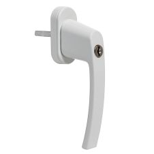 Maner fereastra termopan cu cheie PRAGA material aluminiu culoare alb RAL 9016 ENERGO