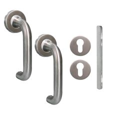 Maner usa dublu cu rozeta inox 19x135x60mm ENERGO