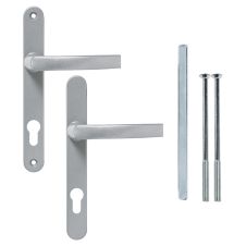 Maner usa termopan PRAGA material aluminiu latime-28 mm interax-92 mm lungime-220 mm culoare argintiu F1 ENERGO