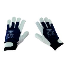 Manusi protectie LIMA marimea 9 bumbac/piele capra palma si varf degete manseta velcro EN388-2111XX ENERGO