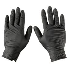 Manusi unica folosinta BLAXY nitril nepudrate non-medicale grosime 0.1mm 4.1 grame negru marimea L cutie 100 bucati ENERGO