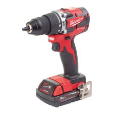 Masina insurubat/gaurit cuplu reglabil acumulator M18CBLPD-202C mandrina 500/1800rpm 60Nm percutie 18V/2x2.0Ah MILWAUKEE