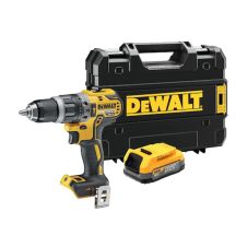 Masina insurubat/gaurit cuplu reglabil acumulator DCD796E1T mandrina 550/2000rpm 70Nm percutie 18V/1x1.7Ah POWERSTACK DEWALT