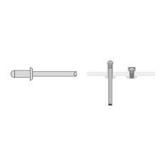 Nit pop cap standard bombat AF-N D-6.0mm L-14mm aluminiu/otel dg-6.3mm SARIV