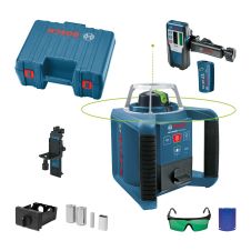 Nivela laser rotativa GRL 300HVG raza lucru cu receptor 150m fascicul verde mod orizontal/vertical cu accesorii BOSCH