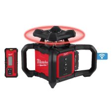 Nivela laser rotativa M18RLOH600-201C raza lucru cu receptor 300m fascicul rosu mod orizontal 18V/1x2Ah cu rigla/trepied MILWAUKEE