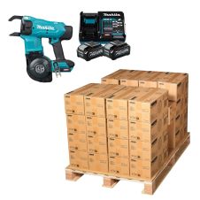 Pachet Sarma 1.6 mm cu masina legat fier beton TR001GZ acumulator 40V/2x4.0 Ah si incarcator DC40RA MAKITA