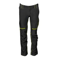 Pantalon talie FLEXY LIGHT negru/galben spandex/nylon 140gr/mp ENERGO
