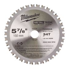 Panza fierastrau circular 150x20mm g 1.6mm 34 dinti widia 4500rpm pentru profil aluminiu/metal/panou sandwich MILWAUKEE
