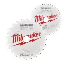 Panza fierastrau circular 190x30mm g 1.6/2.1mm 24/48 dinti widia 10000rpm pentru lemn brut/lemn multistrat 2 bucati MILWAUKEE