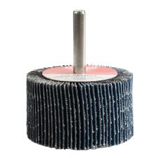 Perie abraziv lamelara cu tija PLE D-60mm h-30mm prindere 6mm granulatie R 120 oxid aluminiu pentru lemn/inox/metal ENERGO