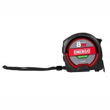 Ruleta EVO 5S banda otel neagra acoperita nylon L-8m latime 27mm gradatie ambele parti 2 blocaje magnetica ENERGO