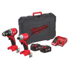 Set 2 masini acumulator M18BLCPP2A-402C -Surubelnita BLPDRC -Cheie-hex-BLIDRC 1/4" 18V/2x4.0Ah 1xM12-18FC 1 valiza MILWAUKEE