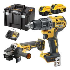 Set 2 masini acumulator DCK2020P2T DCD791-Surubelnita DCG405-Polizor 18V/2x5.0 Ah 1xDCB1104 TSTAK DEWALT