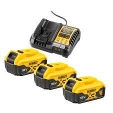 INCARCATOR 12V- 18V DCB1104 CU 3 ACUMULATORI LI-ION 5.0Ah 18V XR DEWALT