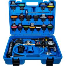 Set verificare sistem de racire interval presiune 0-2.5 bari cu dispozitiv de reumplere 28 piese BGS