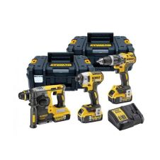 Set 3 masini cu acumulator DCK368 DCH273-Rotopercutor DCD796-Surubelnita DCF887 Cheie-hex-1/4" 18V/3x5.0Ah1xDCB115 TSTAK DEWALT