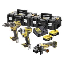 Set 3 masini cu acumulator DCK384 DCD 796-Surubelnita DCF887-Masina insurub impact DCG405-Polizor 18v/2x5Ah TSTAK DEWALT