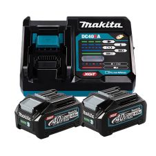 KIT ACUMULATORI LI-ION 2XBL4040 40V XGT/4AH + INCARCATOR RAPID 40V DC40RA MAKITA