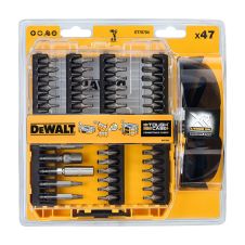 Set biti insurubare profil PH PZ TX TR hexagon 1/4" cu adaptor 47 piese DEWALT
