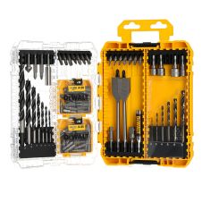 Set biti insurubare profil PH PZ TX hexagon 1/4" cu adaptor si burghie 98 piese DEWALT