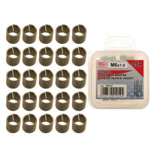 Set bucse filetate pentru reparatii filete M6x1.0mm 25 bucati BGS