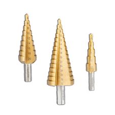SET 3 BURGHIE CONICE IN TREPTE TITANIZATE 4-32 MM CROWNMAN