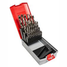 Set burghie metal SBM diametre 1-13mm DIN 338 material HSS-G prindere cilindrica 25 piese cutie plastic ENERGO